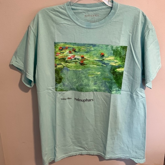 Urban Outfitters Knitswell Mens Nenuphars Monet Water Lilies Tee Shirt Large NWT - Picture 7 of 7